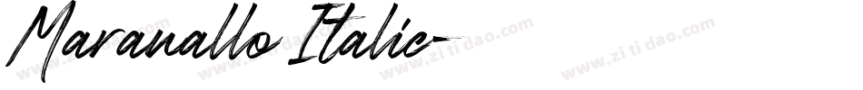 Maranallo Italic字体转换